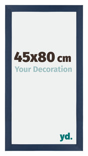 Mura MDF Cadre Photo 45x80cm Bleu Foncé Patine De Face Mesure | Yourdecoration.fr