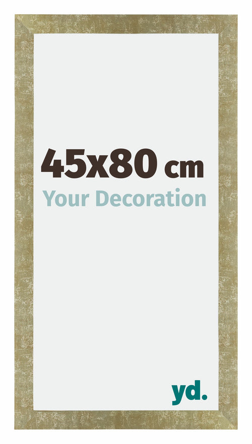 Mura MDF Cadre Photo 45x80cm Or Antique De Face Mesure | Yourdecoration.fr