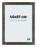 Mura MDF Cadre Photo 46x61cm Bleu Or Mélangé De Face Mesure | Yourdecoration.fr