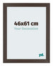 Mura MDF Cadre Photo 46x61cm Chêne Foncé De Face Mesure | Yourdecoration.fr