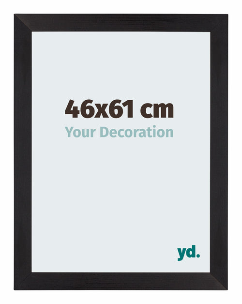 Mura MDF Cadre Photo 46x61cm Noir Grain De Bois De Face Mesure | Yourdecoration.fr