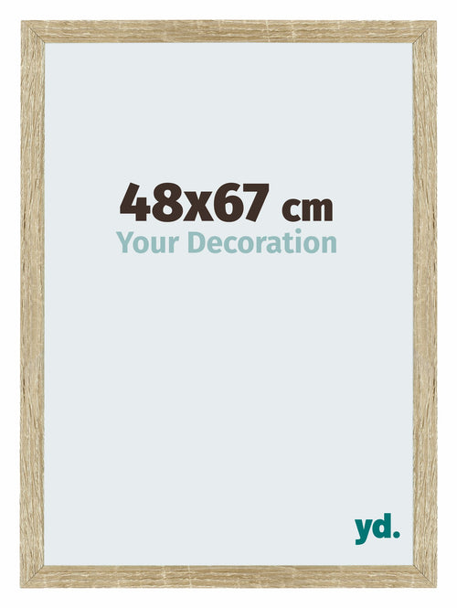 Mura MDF Cadre Photo 48x67cm Chene Sonoma De Face Mesure | Yourdecoration.fr