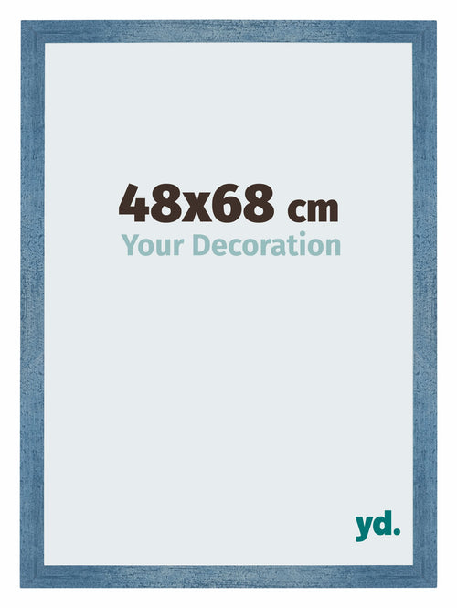 Mura MDF Cadre Photo 48x68cm Bleu Brillant Geveegd De Face Mesure | Yourdecoration.fr