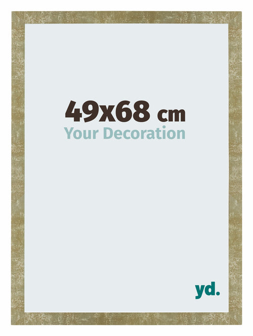 Mura MDF Cadre Photo 49x68cm Or Brillant De Face Mesure | Yourdecoration.fr