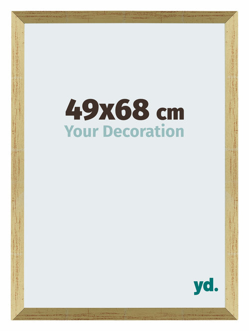 Mura MDF Cadre Photo 49x68cm Or Vintage De Face Mesure | Yourdecoration.fr