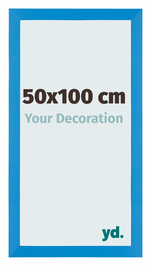 Mura MDF Cadre Photo 50x100cm Bleu Brillant De Face Mesure | Yourdecoration.fr