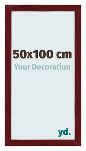 Mura MDF Cadre Photo 50x100cm Bordeaux Balay�� De Face Mesure | Yourdecoration.fr