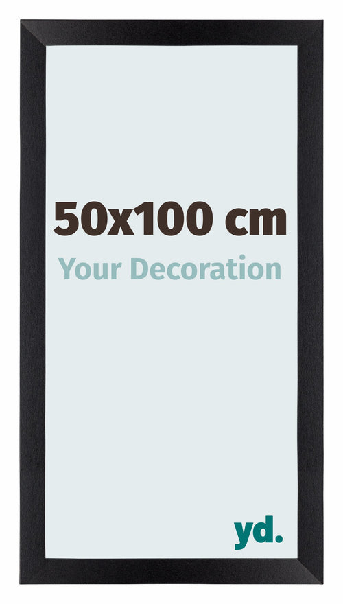 Mura MDF Cadre Photo 50x100cm Noir Mat De Face Mesure | Yourdecoration.fr