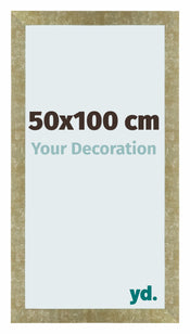 Mura MDF Cadre Photo 50x100cm Or Antique De Face Mesure | Yourdecoration.fr