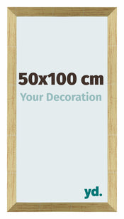 Mura MDF Cadre Photo 50x100cm Or Brillant De Face Mesure | Yourdecoration.fr