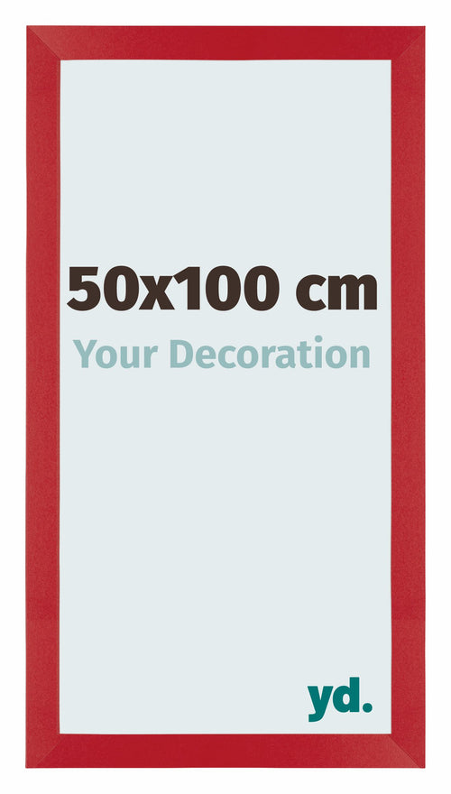 Mura MDF Cadre Photo 50x100cm Rouge De Face Mesure | Yourdecoration.fr