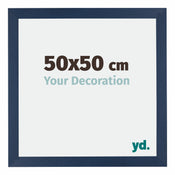 Mura MDF Cadre Photo 50x50cm Bleu Foncé Patine De Face Mesure | Yourdecoration.fr