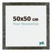 Mura MDF Cadre Photo 50x50cm Bleu Or Mélangé De Face Mesure | Yourdecoration.fr