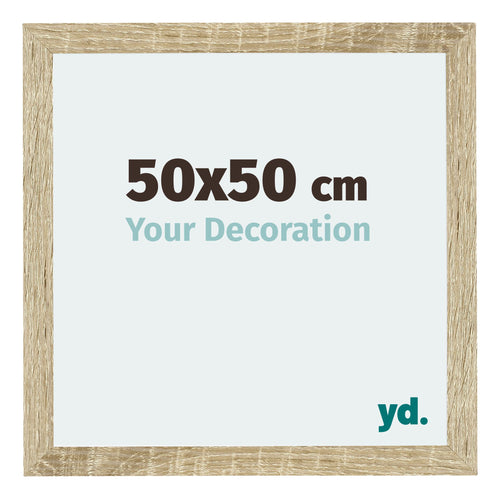 Mura MDF Cadre Photo 50x50cm Chêne Sonoma De Face Mesure | Yourdecoration.fr