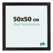 Mura MDF Cadre Photo 50x50cm Noir Grain De Bois De Face Mesure | Yourdecoration.fr