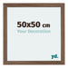 Mura MDF Cadre Photo 50x50cm Noyer Sombre De Face Mesure | Yourdecoration.fr