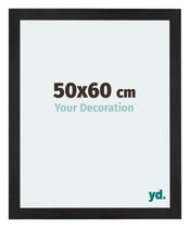 Mura MDF Cadre Photo 50x60cm Noir Grain De Bois De Face Mesure | Yourdecoration.fr