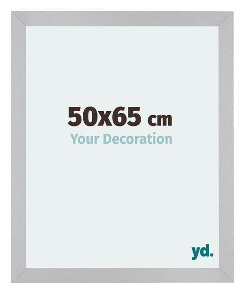 Mura MDF Cadre Photo 50x65cm Argent Mat De Face Mesure | Yourdecoration.fr