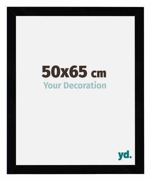 Mura MDF Cadre Photo 50x65cm Noir Brillant De Face Mesure | Yourdecoration.fr