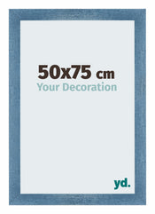 Mura MDF Cadre Photo 50x75cm Bleu Brillant Geveegd De Face Mesure | Yourdecoration.fr