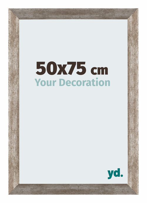 Mura MDF Cadre Photo 50x75cm M��tal Vintage De Face Mesure | Yourdecoration.fr