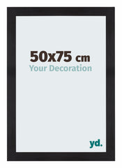 Mura MDF Cadre Photo 50x75cm Noir Grain De Bois De Face Mesure | Yourdecoration.fr