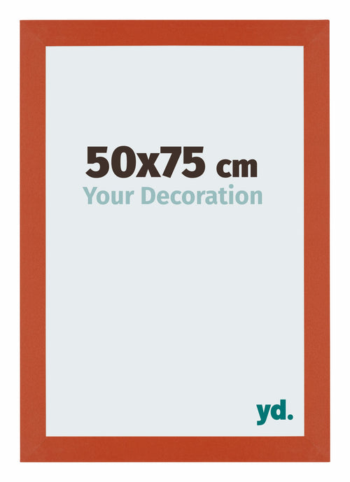 Mura MDF Cadre Photo 50x75cm Orange De Face Mesure | Yourdecoration.fr