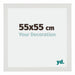 Mura MDF Cadre Photo 55x55cm Blanc Mat De Face Mesure | Yourdecoration.fr