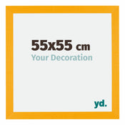 Mura MDF Cadre Photo 55x55cm Jaune De Face Mesure | Yourdecoration.fr