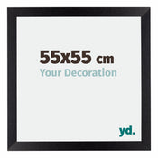 Mura MDF Cadre Photo 55x55cm Noir Mat De Face Mesure | Yourdecoration.fr