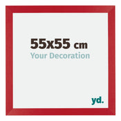 Mura MDF Cadre Photo 55x55cm Rouge De Face Mesure | Yourdecoration.fr