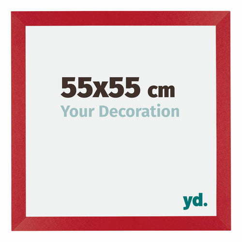 Mura MDF Cadre Photo 55x55cm Rouge De Face Mesure | Yourdecoration.fr