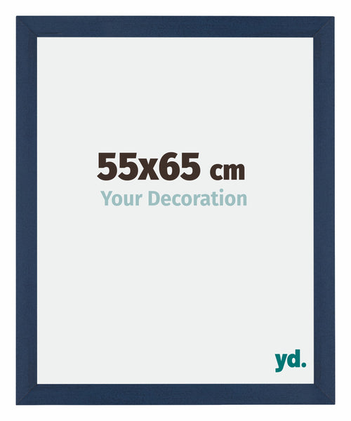 Mura MDF Cadre Photo 55x65cm Bleu Foncé Patine De Face Mesure | Yourdecoration.fr