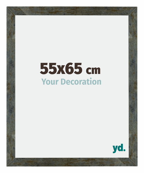 Mura MDF Cadre Photo 55x65cm Bleu Or Mélangé De Face Mesure | Yourdecoration.fr