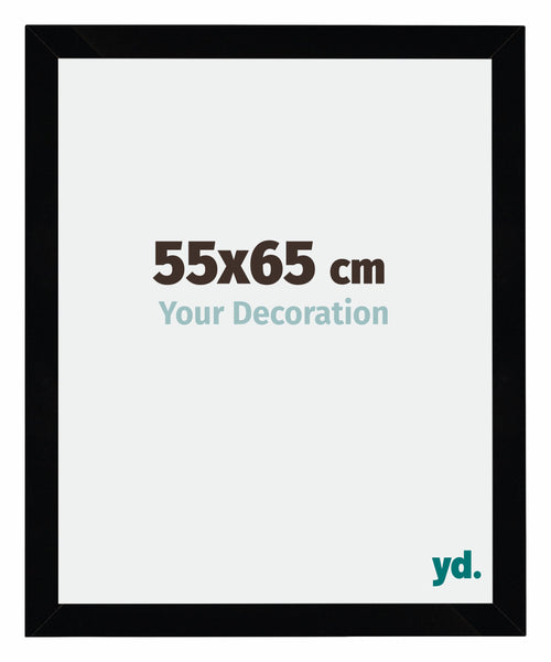 Mura MDF Cadre Photo 55x65cm Noir Brillant De Face Mesure | Yourdecoration.fr