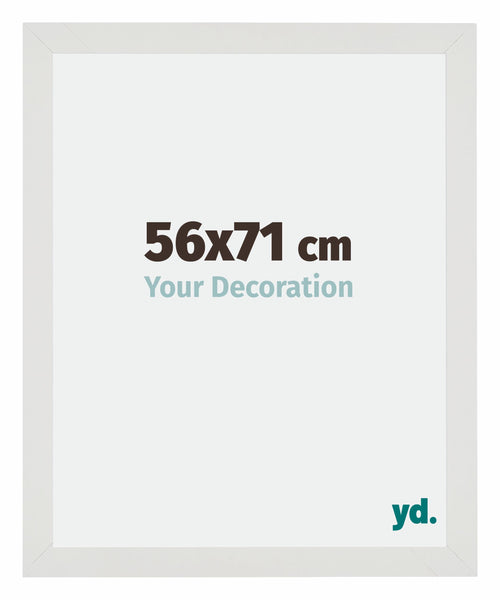 Mura MDF Cadre Photo 56x71cm Blanc Mat De Face Mesure | Yourdecoration.fr