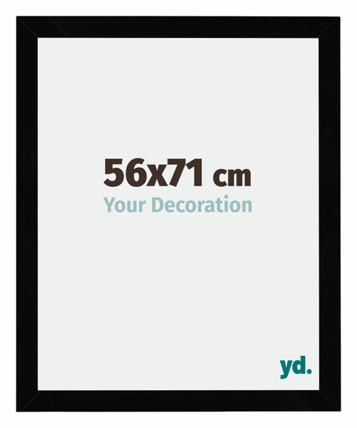 Mura MDF Cadre Photo 56x71cm Noir Brillant De Face Mesure | Yourdecoration.fr