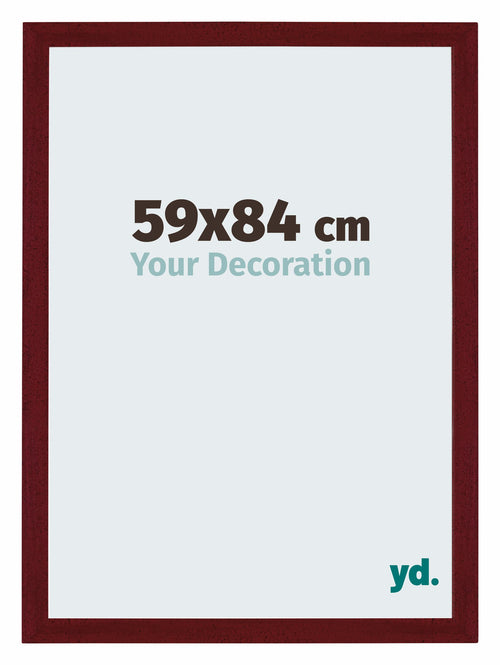 Mura MDF Cadre Photo 59x84cm Vin Rouge Patine De Face Mesure | Yourdecoration.fr