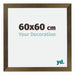 Mura MDF Cadre Photo 60x60cm Bronze Décor De Face Mesure | Yourdecoration.fr