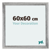 Mura MDF Cadre Photo 60x60cm Gris Balayé De Face Mesure | Yourdecoration.fr