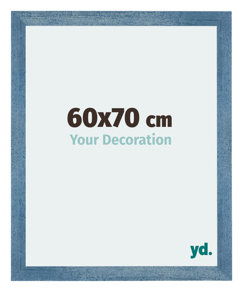 Mura MDF Cadre Photo 60x70cm Bleu Brillant Geveegd De Face Mesure | Yourdecoration.fr