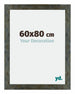 Mura MDF Cadre Photo 60x80cm Bleu Or Mélangé De Face Mesure | Yourdecoration.fr