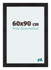 Mura MDF Cadre Photo 60x90cm Noir Grain De Bois De Face Mesure | Yourdecoration.fr