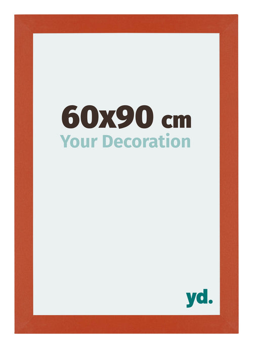 Mura MDF Cadre Photo 60x90cm Orange De Face Mesure | Yourdecoration.fr