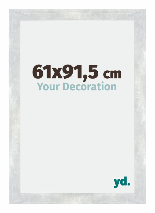 Mura MDF Cadre Photo 61x91 5cm Argent Brillant Vintage De Face Mesure | Yourdecoration.fr