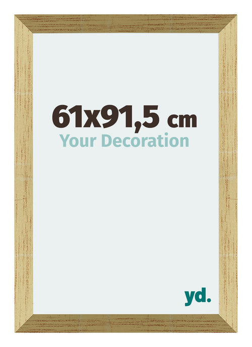 Mura MDF Cadre Photo 61x91 5cm Or Brillant De Face Mesure | Yourdecoration.fr