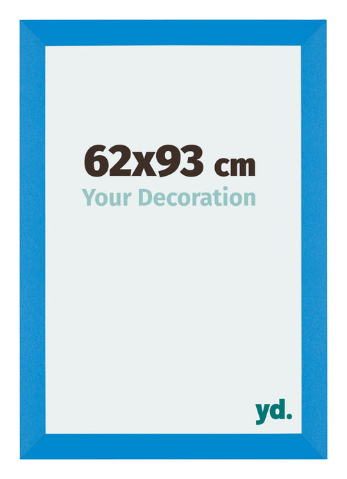 Mura MDF Cadre Photo 62x93cm Bleu Brillant De Face Mesure | Yourdecoration.fr