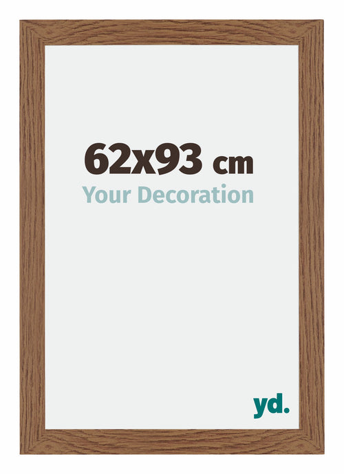 Mura MDF Cadre Photo 62x93cm Chêne Rustique De Face Mesure | Yourdecoration.fr