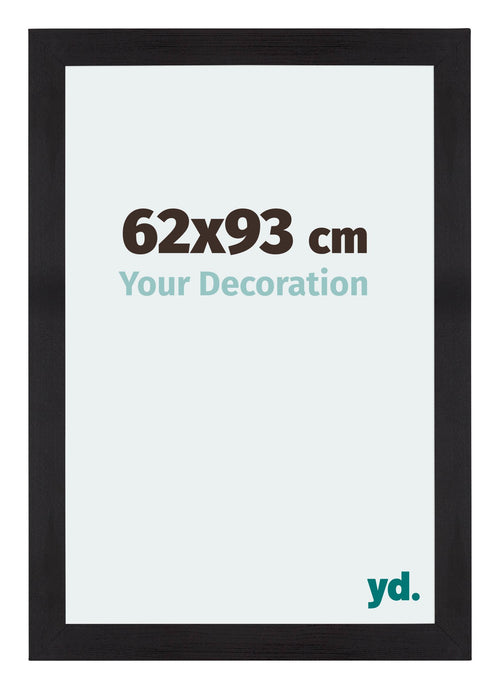 Mura MDF Cadre Photo 62x93cm Noir Grain De Bois De Face Mesure | Yourdecoration.fr