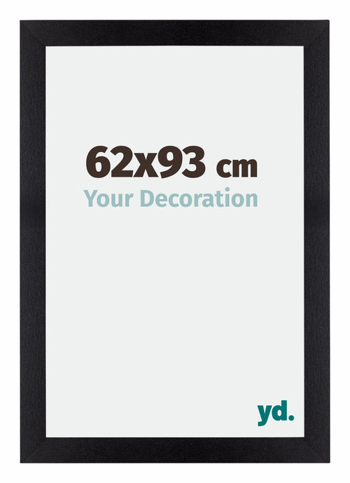 Mura MDF Cadre Photo 62x93cm Noir Mat De Face Mesure | Yourdecoration.fr